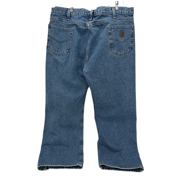 Carhartt Jeans Mens 42x30 (42x29 ACTUAL) Blue Denim Straight Leg Traditional Fit - Picture 3 of 7